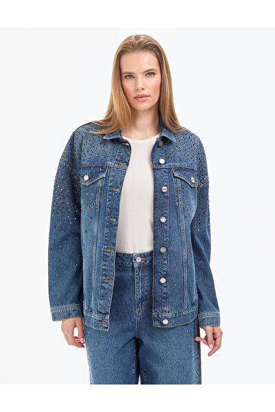 Pierre Cardin Blue Oversize Jean Jacket 50320367-Vr036