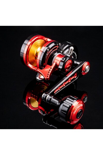 Jigging Master Wiki Devil Star Mini Turbo Knob (Sağ Kol) Black Red Jig Olta M...