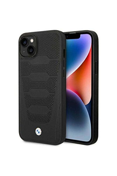 BMW Husă BMHCP14S22RPSK pentru iPhone 14 6.1 ", negru, negru, model piele