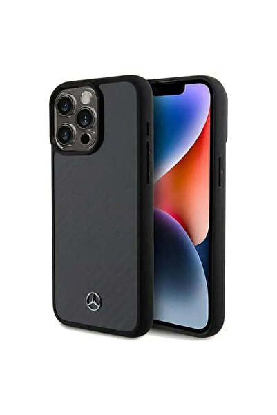 MERCEDES Husă din fibră de carbon Dynamic pentru iPhone 15 Pro Max, negru