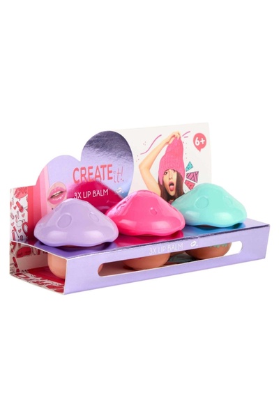 Create It Set Balsam de Buze Beauty Mushroom, Balsamuri de Buze in Forma de C...