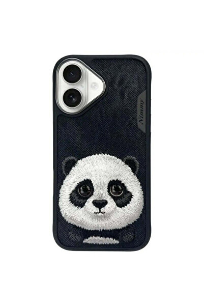 Nimmy Husă Big Eyed Pet 2.0 Panda pentru iPhone 16 - negru