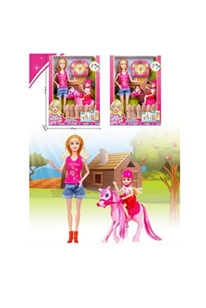 PlayFun Jucărie Set Joaca Echitatie Horse Riding, Include 2 Papusi Interactiv...