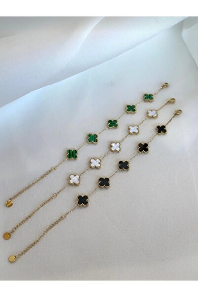 GUNESTAKI Special Series Gold 3-Piece Large Size Green White Black Steel Brac...