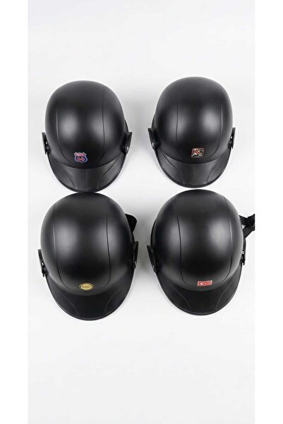 OSO POLAR Jokey Kask Bisiklet,Scooter Kaskı Siyah Yerli Üretim Camsız Model