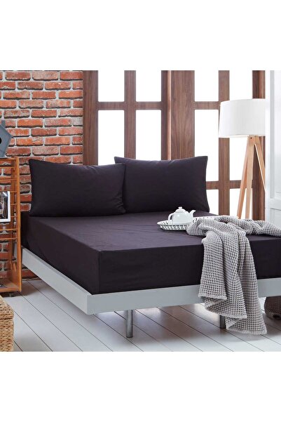 Beauty Home Σεντόνι μονό μονόχρωμο με λάστιχο Art 1999 110x200+30 Μαύρο