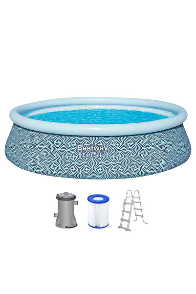 BESTWAY Бърз монтаж ™   Надземен басейн комплект с филтърна помпа Ø 457 x 107...