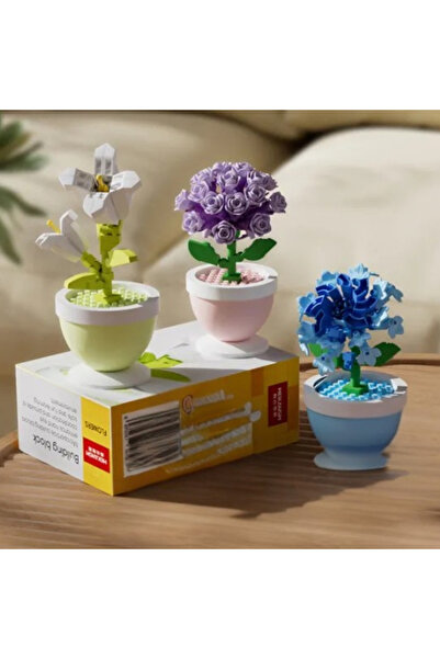 OEM Set 3 Flori din Mini Blocurui de construit, Colectie Botanica Mini Multic...