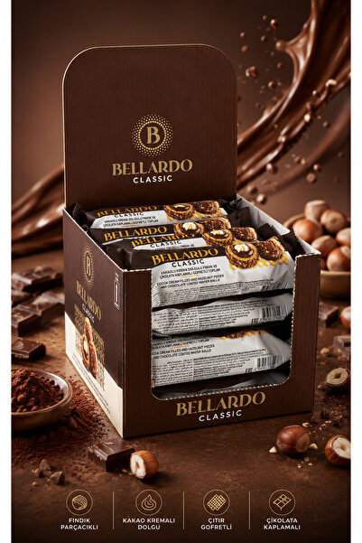 BELLARDO Classic Fındıklı Çikolatalı Gofret Topları 37,5 g x 16 Adet
