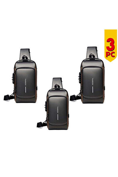 Generic 3-Piece Anti-Theft Sling Bag Set – Water-Resistant Sports Crossbody B...