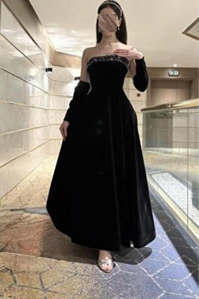 BASMA FASHION فستان سهرة من ماركة ميار مصنوع من اللباد مع تطريز رائع
