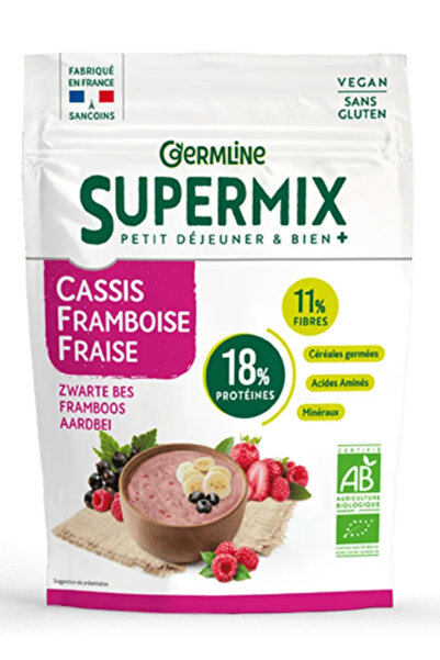 Germline Supermix pentru mic dejun cu coacaze negre, zmeura si capsuni bio 350g
