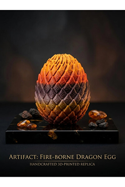 SerinAl Büyük Boy Dragon Yumurtası Fidget Oyuncak | 3D Baskı Ejderha Yumurtası
