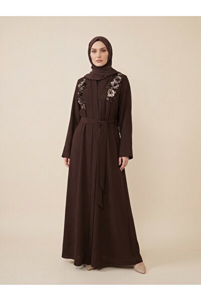 Beyza Giyim 9679 Aksesuarlı Abaya