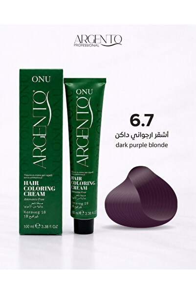 Argento Argento Professional Ammonia-Free Hair Dye Dark Purple Blonde 6.7 100 ml