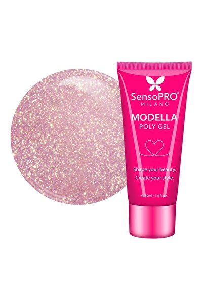 SensoPRO Milano Polygel MODELLA - Luciu Rose Gold, 30ml