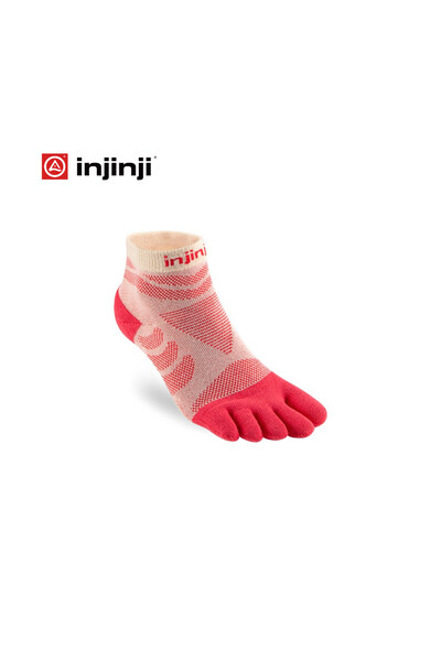 injinji قميص نسائي ULTRA RUN MIDWEIGHT MINI CREW - مقاس M/L - خوخ