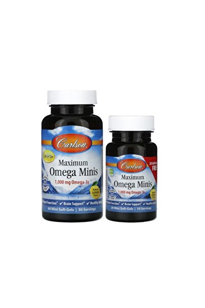 Carlson Maximum Omega Minis 1000mg Omega-3s 60+20 mini capsule moi -