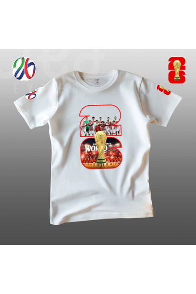 Crea Eymer Wear T-shirt sa štampanjem Svetskog prvenstva u Turskoj - Bela pam...