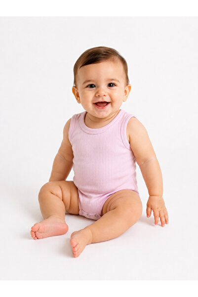 Chicsy Baby Baby Athlete Bodysuit Cotton Ribbed Snap Fastener Sleeveless Baby...