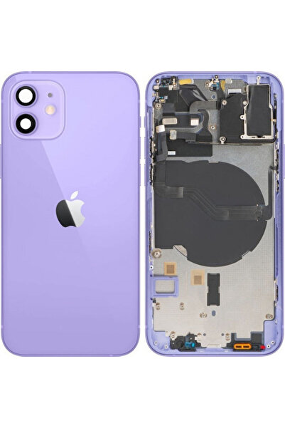 Apple iPhone 12 Κάλυμμα Μπαταρίας Μεσαίο Πλαίσιο Μωβ Ανταλλακτικό