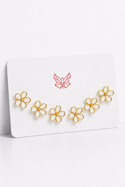 MakeWell Star Butterfly Flower Figured Pierced Earrings – Gold Color Look Min...