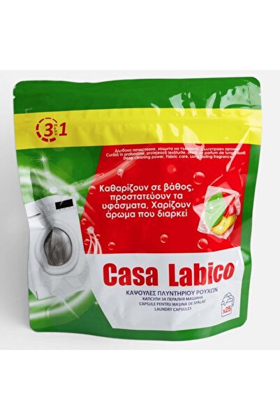 Casa Labico Capsule Detergent Rufe 3in1 Casa Labico, Curățare Eficientă, 25