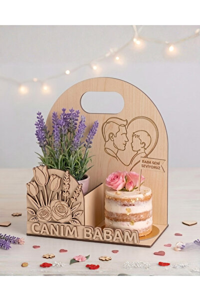 ih ihra Laser Cut My Dear Dad Themed Wooden Organizer - Gift Presentation and...