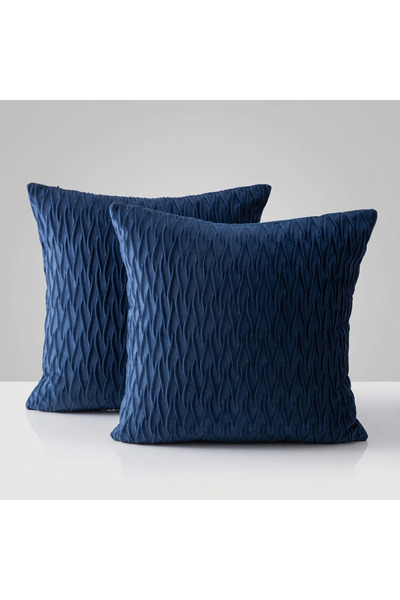 OEM Huse pentru perne din catifea decorativă, set de 2 bucăți, 45x45 cm, bleu...