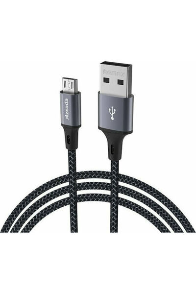 Proda Καλώδιο USB 2.0 σε micro USB, πλεκτό, 1μ, Γκρι (PD-B52M)