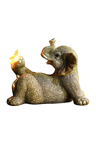 OEM Lampă Solară LED pentru Grădină, Sculptură Figurativă în Formă de Elefant...