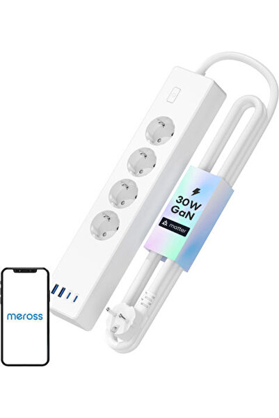 MEROSS Πολύπριζο 4 θέσεων με 2 USB-A και 2 USB-C Κωδικός: 081213