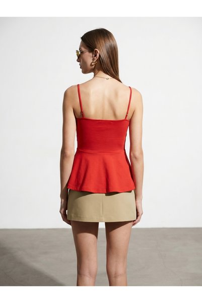 Dilvin 32754 Strap Top-Red