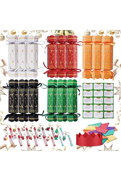 OEM Bomboane care explodează de Crăciun Set 15 bucăți Decor pentru masă Colorat
