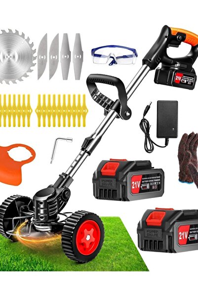 OEM Motocoasă pentru iarbă 21V 4.0Ah, cu acumulator, set cu 2 baterii, solidă