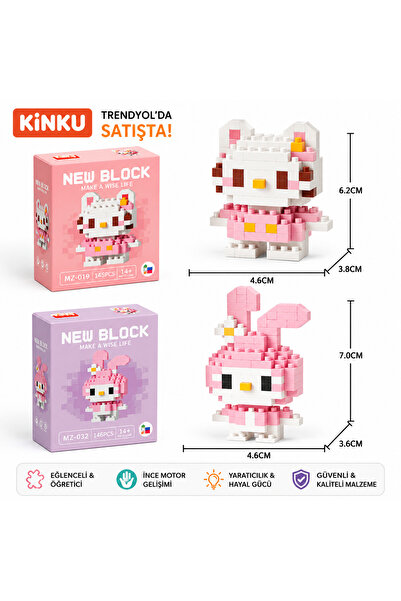 KİNKU Süper 2 li Set Sevgiliye Hediye H kitty- Melodi Minibloklar keyifli vakit