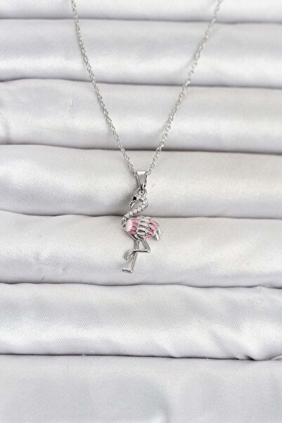 Inure Jewelry 316L Steel Chain Silver Color Flamingo Model Women's Necklace