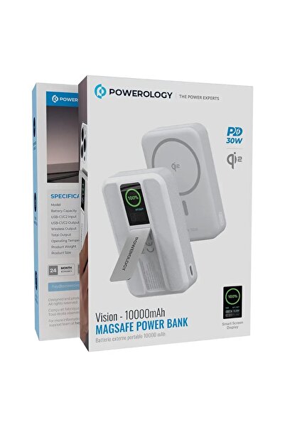 Powerology Vision 10000 mAh Magsafe Power Bank PD 30W White