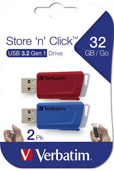 Verbatim Στικάκι USB 3.0  "Store 'n' Click " 32GB Πολύχρωμο