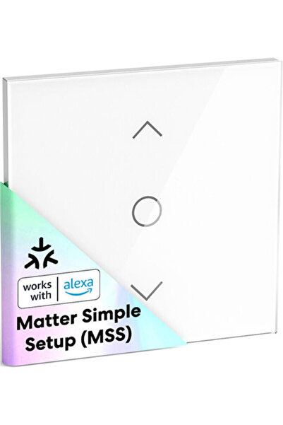 MEROSS Εντοιχιζόμενος Διακόπτης Τοίχου Αφής Wi-Fi για Ρολό, Μονής Κατεύθυνσης...