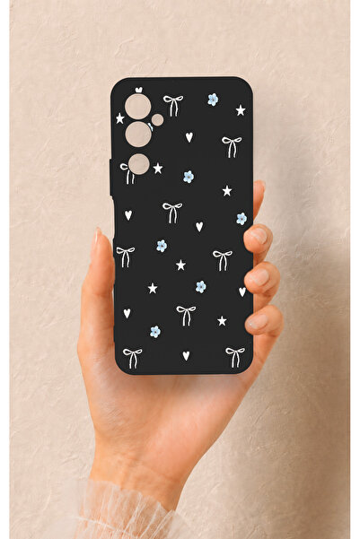 Vip Case Tecno Pova Neo 2 Uyumlu Mini Fiyonk Siyah Desenli Silikon Kılıf