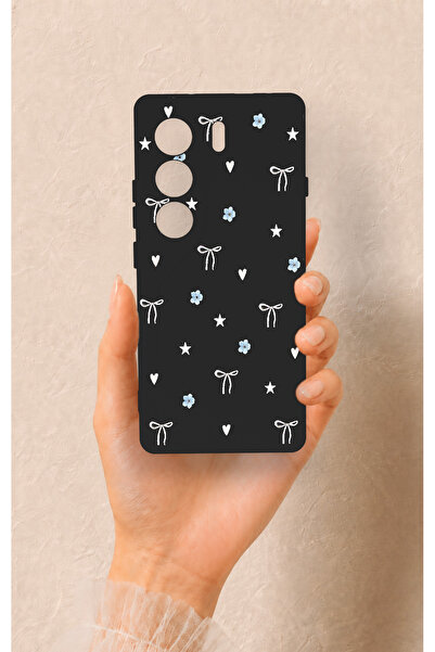 Vip Case Tcn Camon 40 4G Uyumlu Mini Fiyonk Siyah Desenli Silikon Kılıf