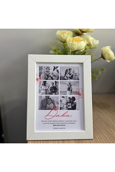 shop Kişiye Özel Baba Tanımı 6 Fotoğraflı Tasarım Tablo , Babalar Günü Hediye...