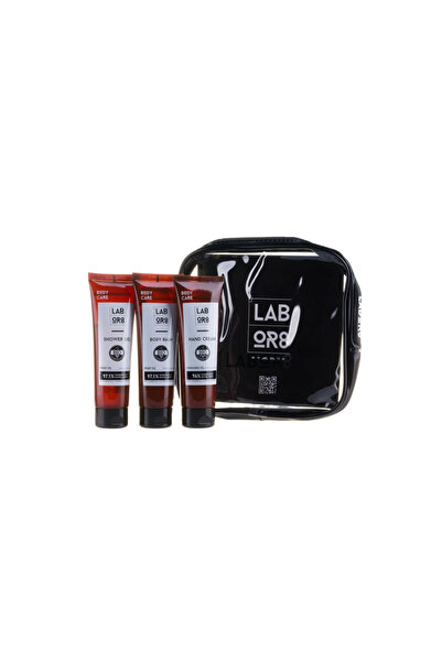 Labor8 Set de călătorie cu cânepă: Gel de duș 75 ml + Loțiune de corp 75 ml +...