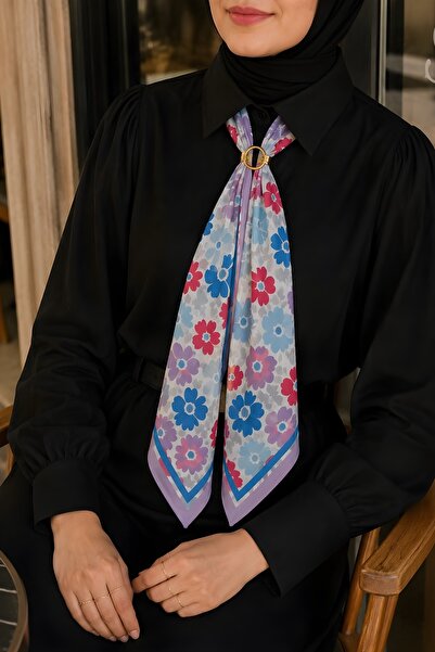 İmajButik Eșarfă cu model floral liliac