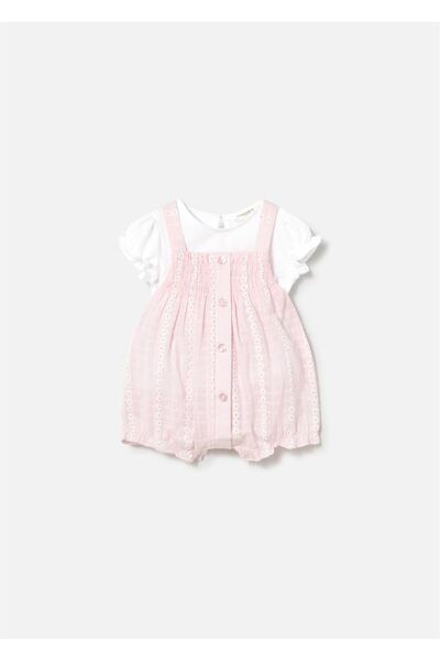 MAYORAL Baby Girl T-Shirt Short Jumpsuit Set Pink 1638
