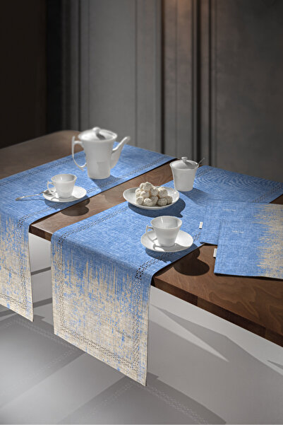 Saint Clair Τραβέρσα 2040 Blue Jean Beige Laser cut 40x160 100% Πολυεστερα