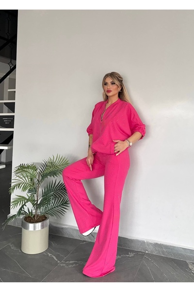 RED WOMAN FASHİON Stoned Double Set