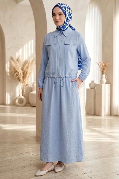 TOFİSA Σετ φούστας με φερμουάρ Manavgat Baby Blue - 2105-BEBE-MAVI
