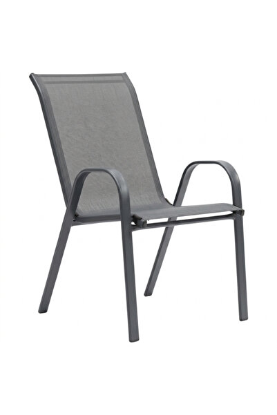 Q DECOR home&kids&garden Scaun din metal și textilenă pentru terasă sau grădi...